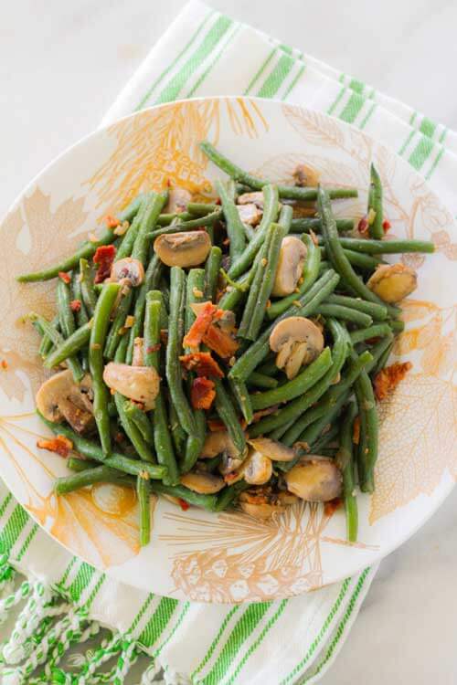 Instant Pot Green Beans With Mushrooms And Bacon by Zen And Spice
