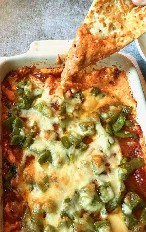 Hot pizza dip recipe for family game night