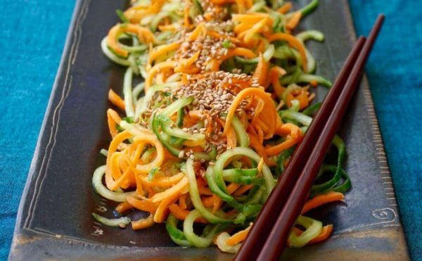 Cucumber Carrot Salad with Sesame Seeds By Making Healthy Choices