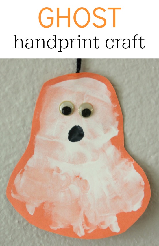 Ghost Handprint Craft for Halloween